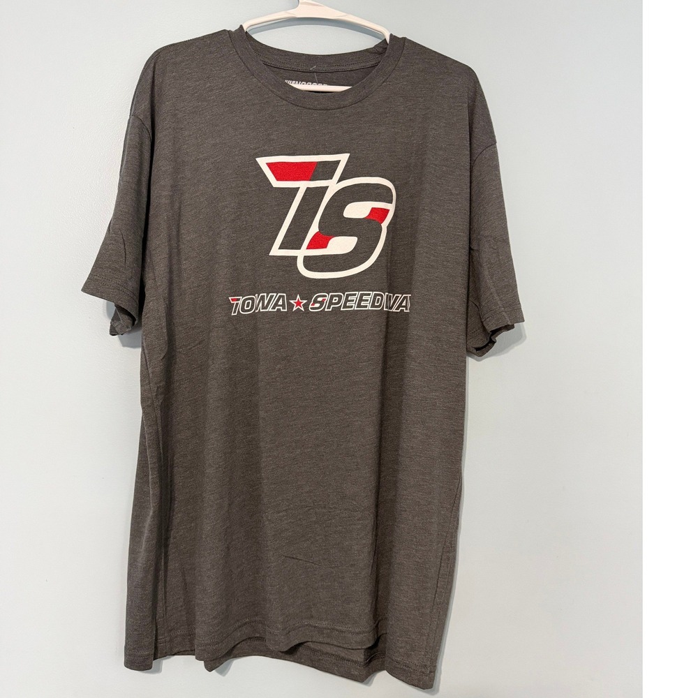 NASCAR Iowa Speedway Graphic T-Shirt Men's XL Charcoal Grey Tri-Blend 0898